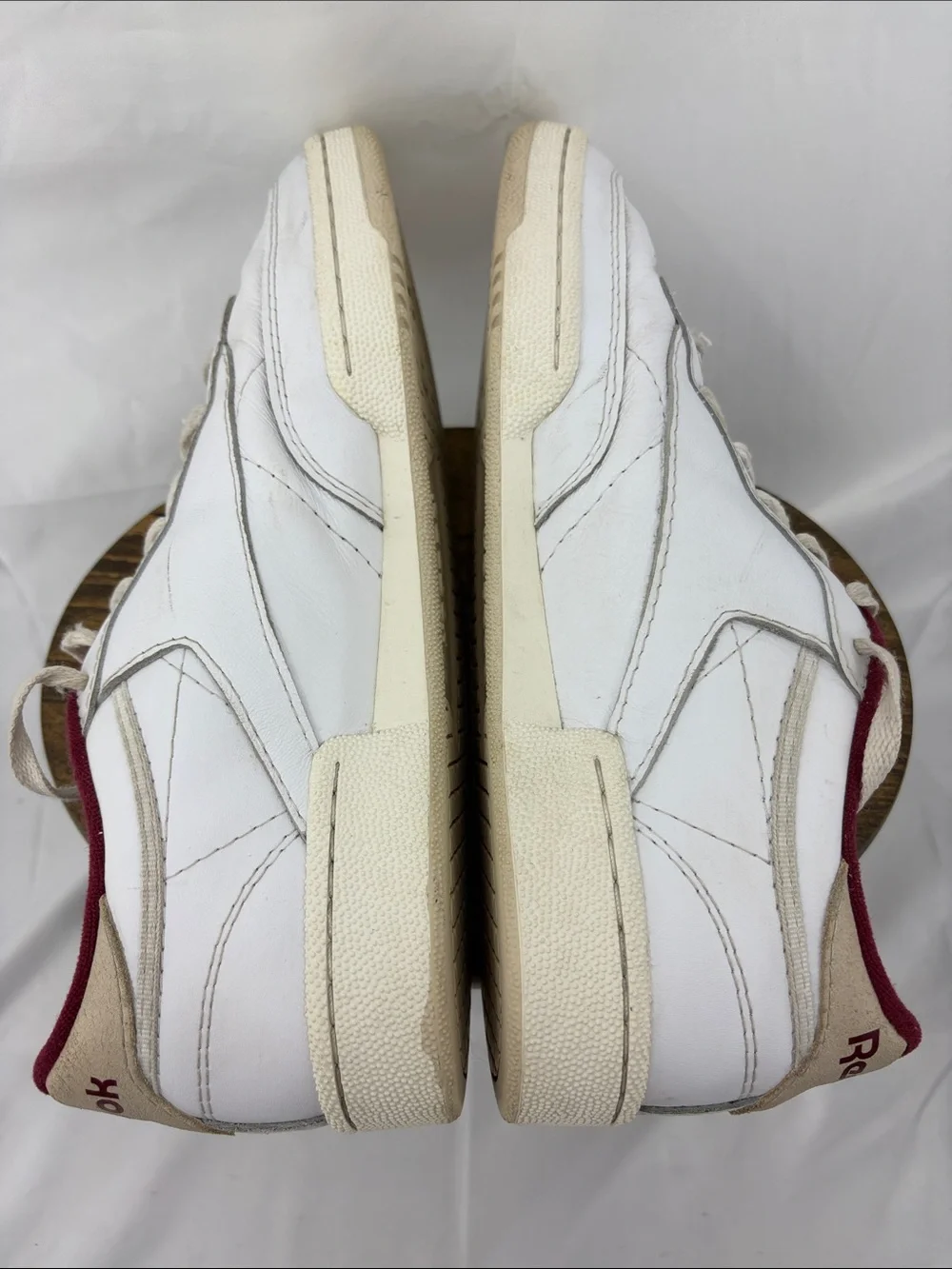 Reebok Club C 85 Classic with Leather Sneakers w/ Maroon Accents, Mens sz 12